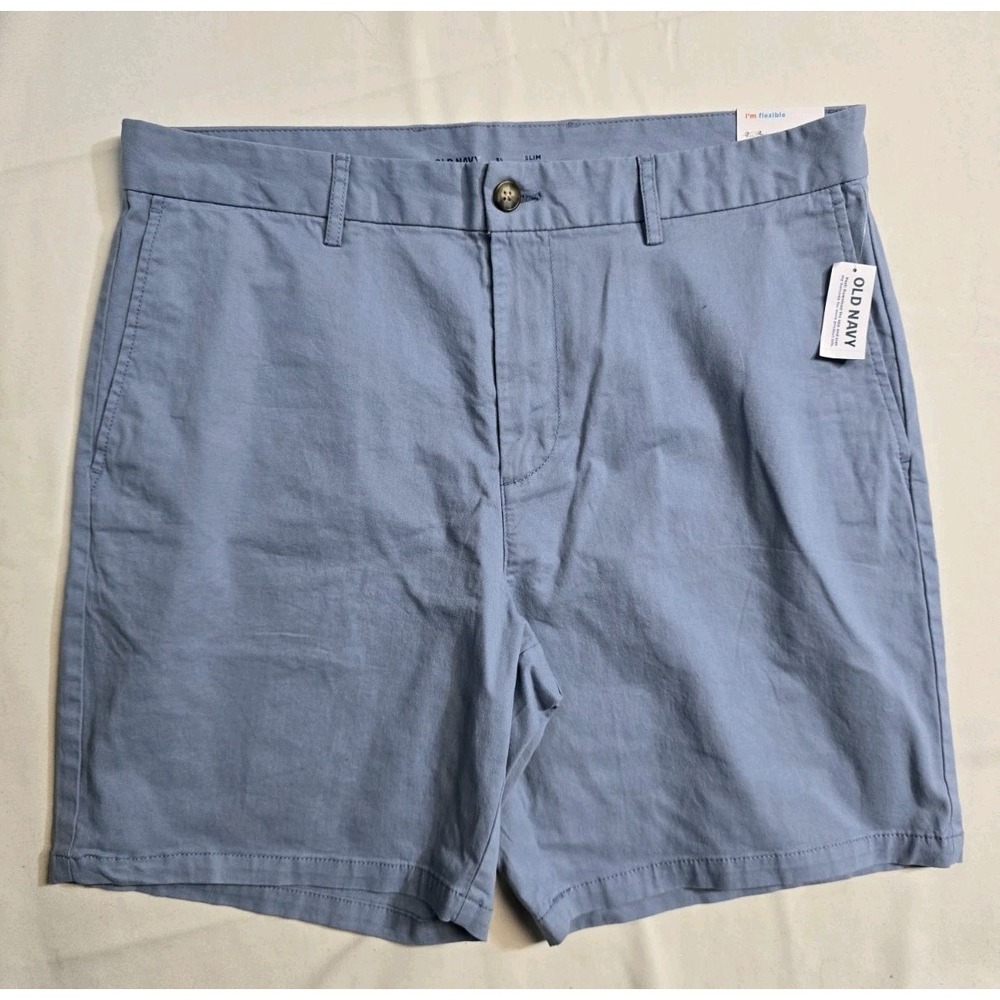 Old Navy Men's Chino Shorts Slim 38 Blue NWT‎